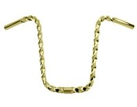 Handlebar 15&quot; Apehanger Twisted Gold Lowrider