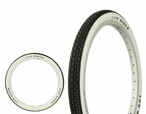 Tire 16 Inch White Side &quot;Lowrider&quot; Letters