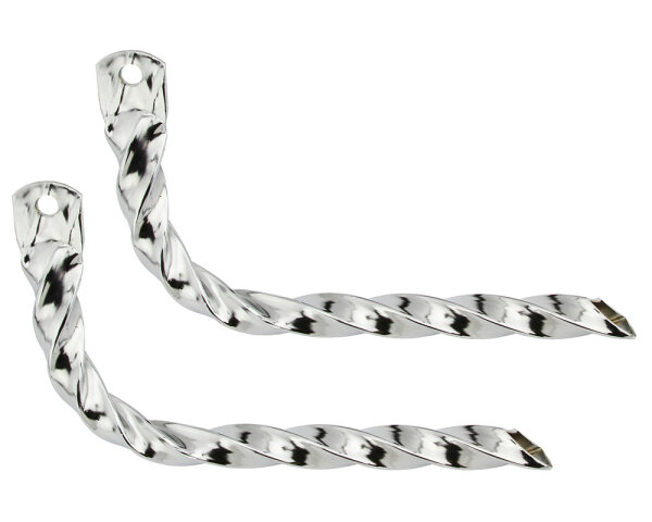 Auspuff Set Square Twisted Chrom