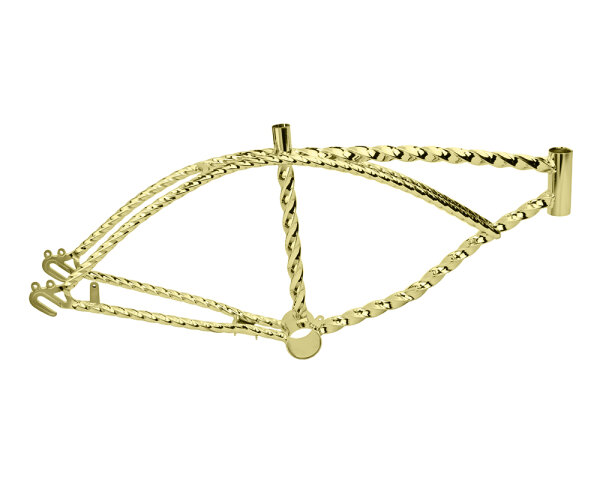 Frame Twisted 20&quot; Gold Lowrider Fahrrad