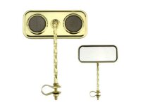 Mirror Square Twisted Gold Black Reflector