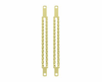Fork Bars l Double Square Twisted Gold