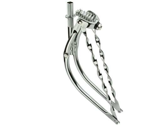Spring Fork 26&quot; Bent Twisted Bars Chrome