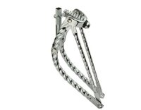 Fork 20&quot; Bent Square Twisted Chrome