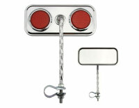 Mirror Square Twisted Chrome Red