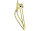 Spring Fork 26&quot; Bent Square Twisted Gold