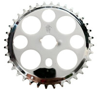 Chainring 36 teeth &quot;Lowrider Head&quot; Chrome