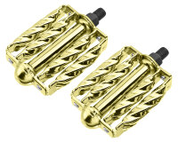 Pedals Set Double Square Twisted Gold