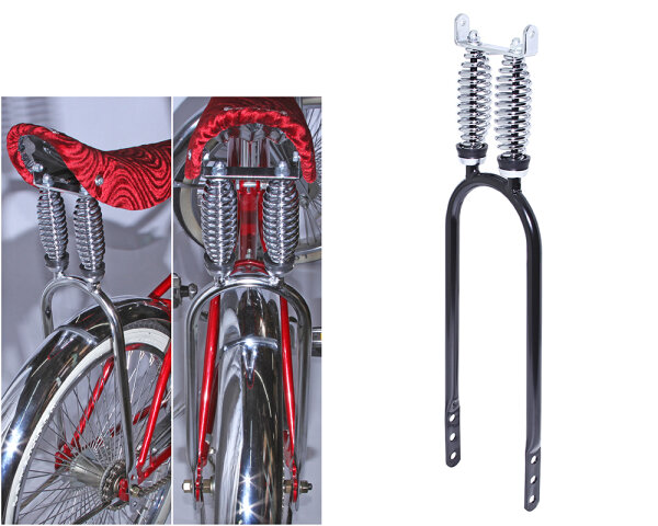 Sissy Bar 20 Zoll Suspension "Feder" Schwarz