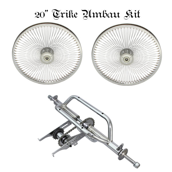 20" Trike Universal Umbau Set inkl. Achse & Laufrädern