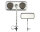 Mirror Square Twisted Chrome Black Reflector