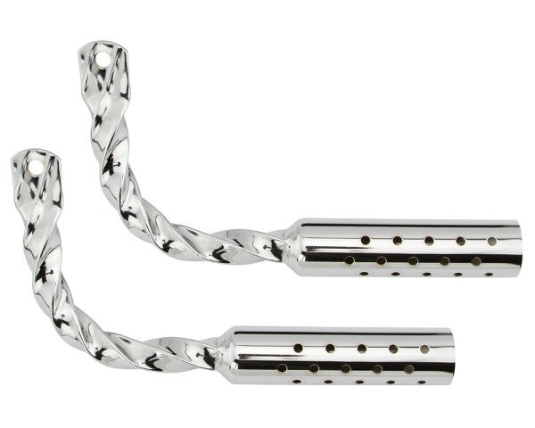 Auspuff Set  "OG" Twisted Chrom