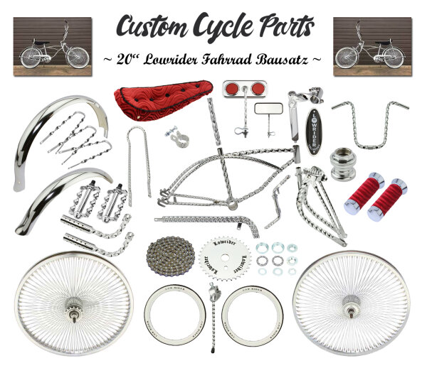Lowrider Fahrrad "Twisted" Chrom DIY Bausatz