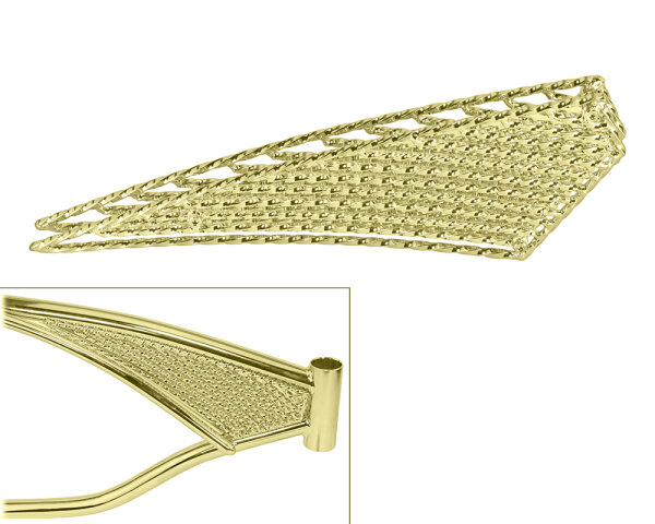 Rahmeneinsatz Square Twisted Tank 26" Gold