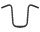 Lenker 15" Apehanger Square Twisted Schwarz