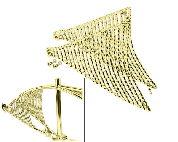 26" Twisted Frame Bottom-Insert Gold