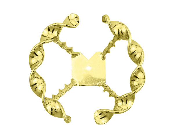 Steering Wheel Half Flat Twisted Gold