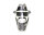 Steuerkopf Schild Silhouette "Lowrider Head" Chrom / Schwarz